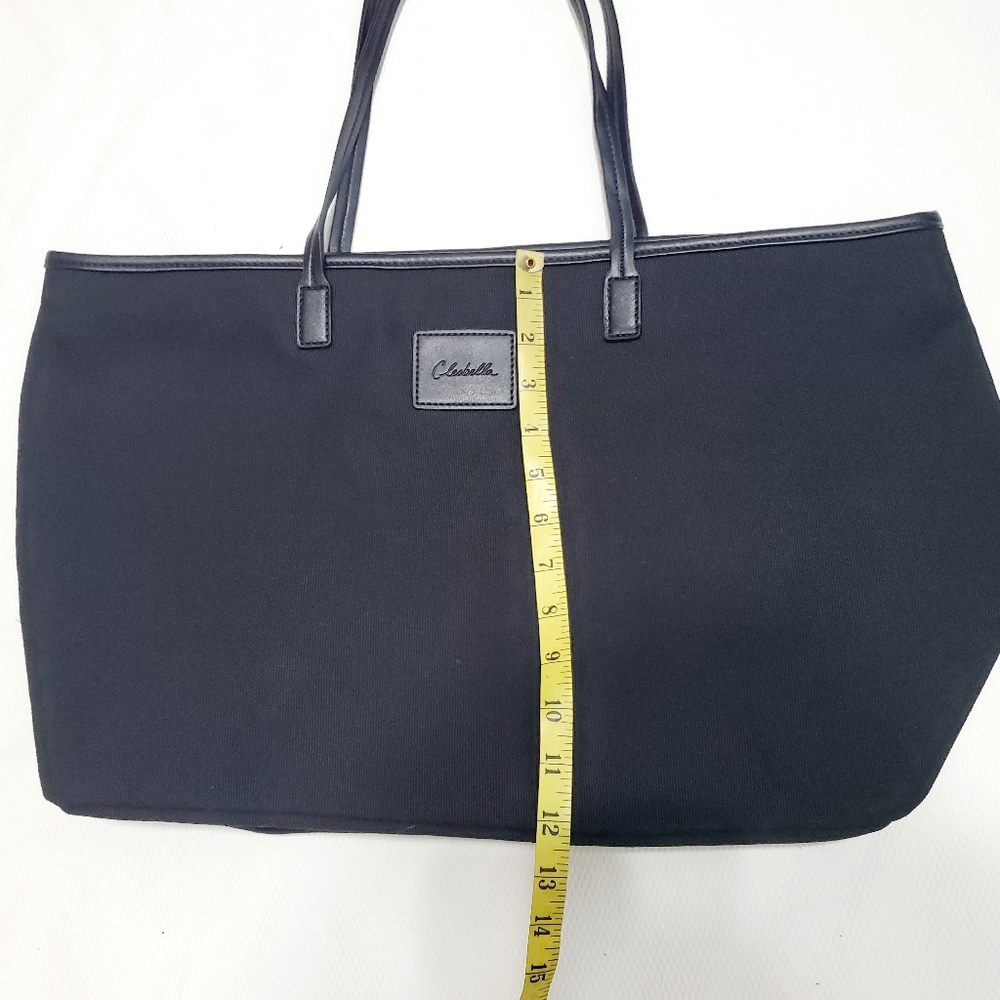 Cleobella Large Black Canvas Tote Shoulder Bag - Picture 9 of 11